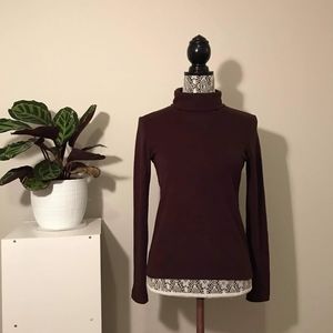 Maroon Turtleneck Long Sleeve
